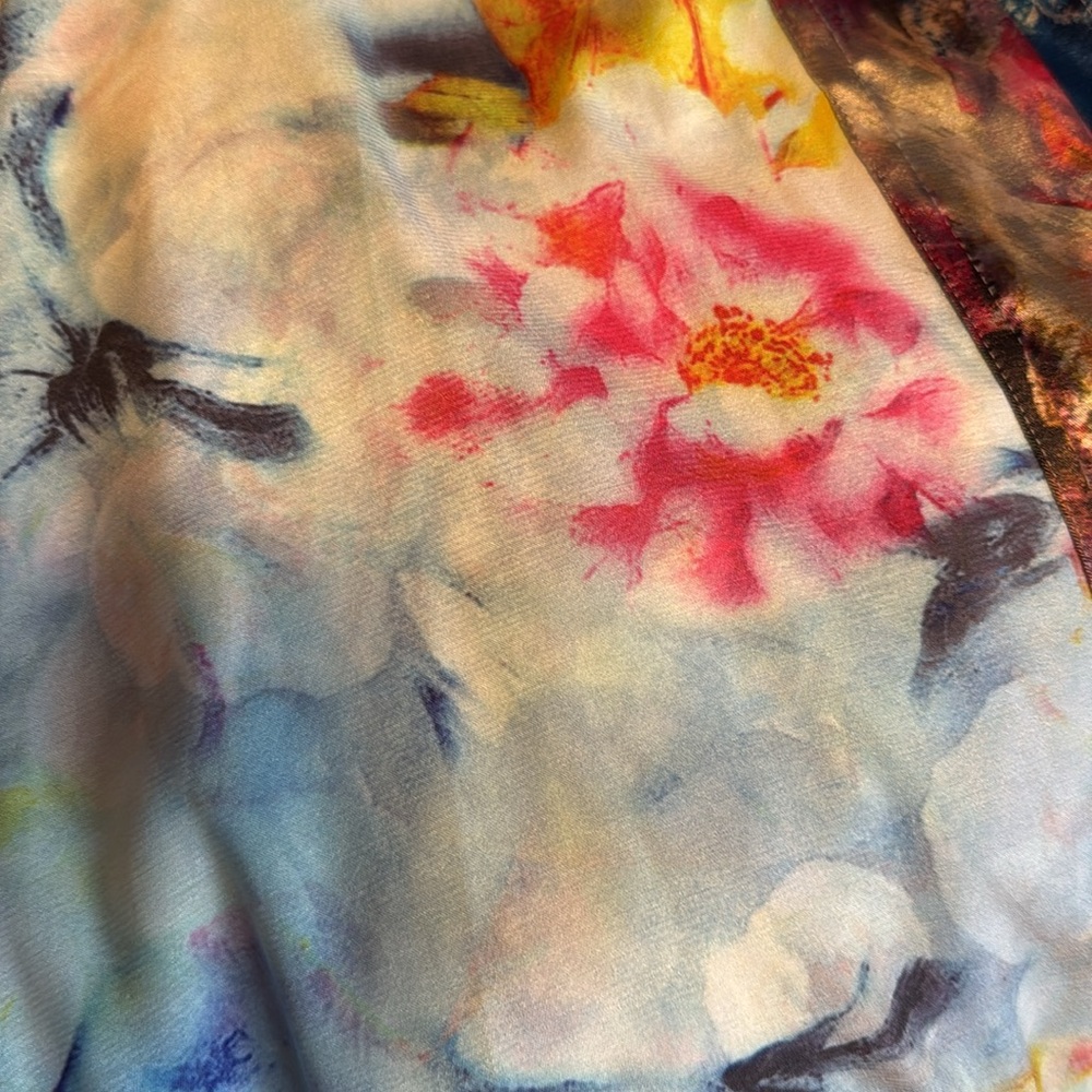 Colorful Floral Kimono Jacket reversible - Picture 10 of 11